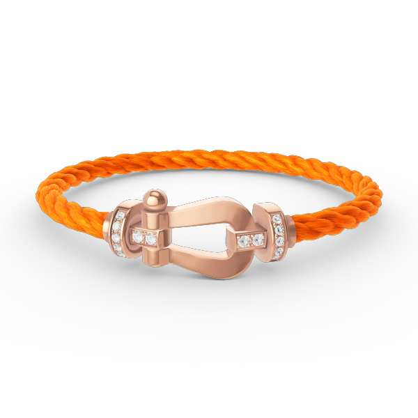[moco jewelrys]FORCE GROSSES HUFEISEN HALB DIAMANT ARMREIF ROSÉGOLD