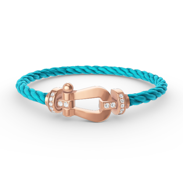 [moco jewelrys]FORCE GROSSES HUFEISEN HALB DIAMANT ARMREIF ROSÉGOLD