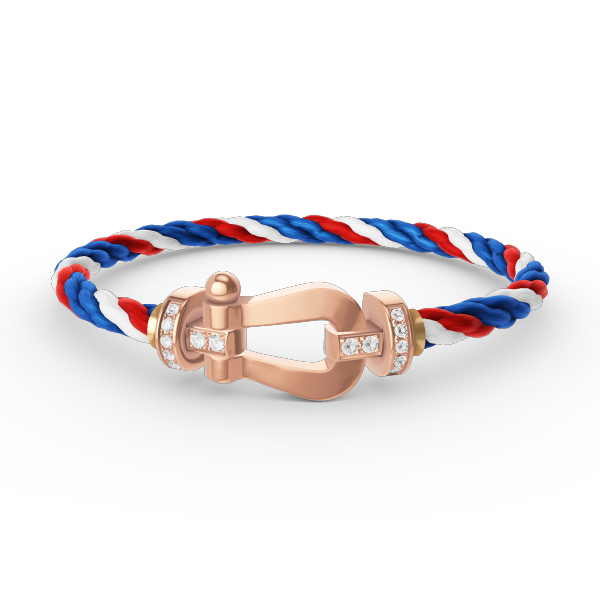 [moco jewelrys]FORCE GROSSES HUFEISEN HALB DIAMANT ARMREIF ROSÉGOLD