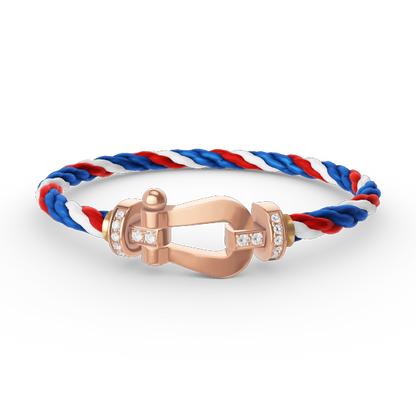 [moco jewelrys]FORCE GROSSES HUFEISEN HALB DIAMANT ARMREIF ROSÉGOLD