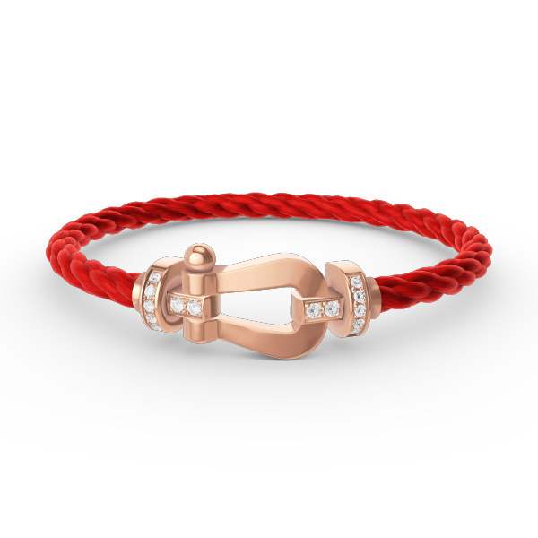 [moco jewelrys]FORCE GROSSES HUFEISEN HALB DIAMANT ARMREIF ROSÉGOLD