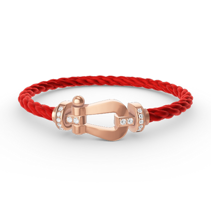 [moco jewelrys]FORCE GROSSES HUFEISEN HALB DIAMANT ARMREIF ROSÉGOLD