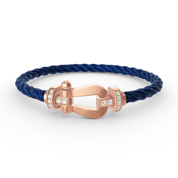 [moco jewelrys]FORCE GROSSES HUFEISEN HALB DIAMANT ARMREIF ROSÉGOLD