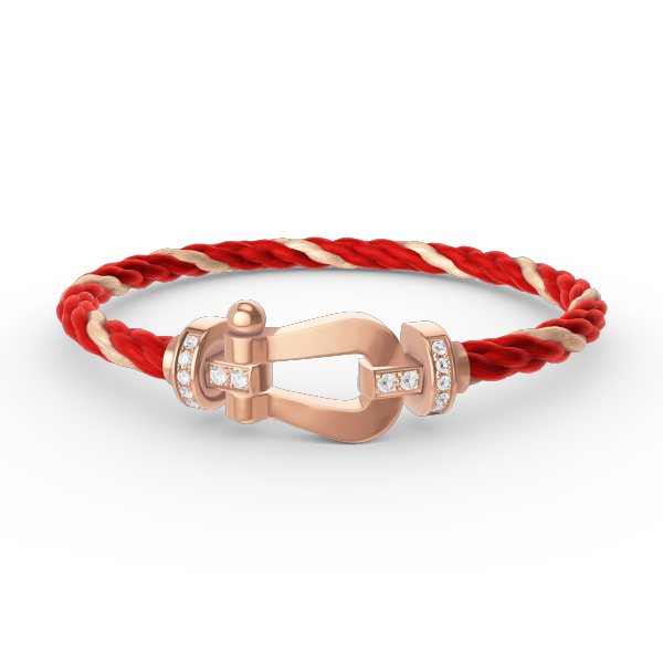 [moco jewelrys]FORCE GROSSES HUFEISEN HALB DIAMANT ARMREIF ROSÉGOLD