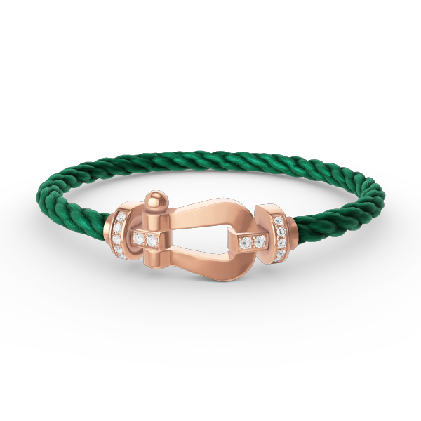 [moco jewelrys]FORCE GROSSES HUFEISEN HALB DIAMANT ARMREIF ROSÉGOLD