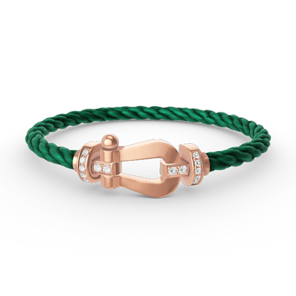 [moco jewelrys]FORCE GROSSES HUFEISEN HALB DIAMANT ARMREIF ROSÉGOLD