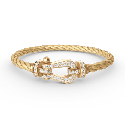 [moco jewelrys]FORCE GROSSES HUFEISEN VOLLDIAMANTEN ARMBAND GOLD