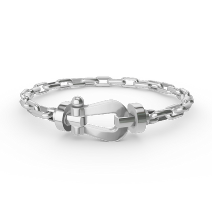 [moco jewelrys]FORCE GROSSER HUFEISENVERSCHLUSS METALLARMREIF