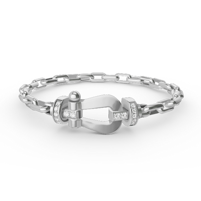 [moco jewelrys]FORCE GROSSER HUFEISENVERSCHLUSS METALLARMREIF