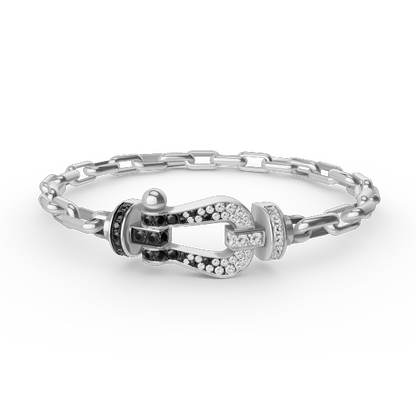 [moco jewelrys]FORCE GROSSER HUFEISENVERSCHLUSS METALLARMREIF