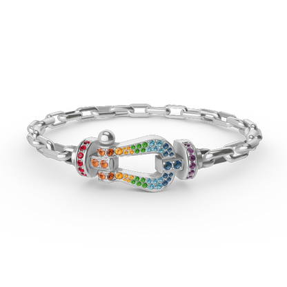 [moco jewelrys]FORCE GROSSER HUFEISENVERSCHLUSS METALLARMREIF
