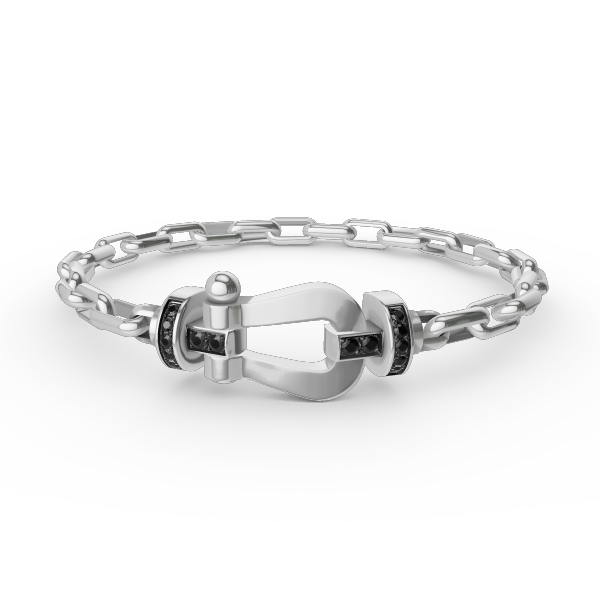 [moco jewelrys]FORCE GROSSER HUFEISENVERSCHLUSS METALLARMREIF