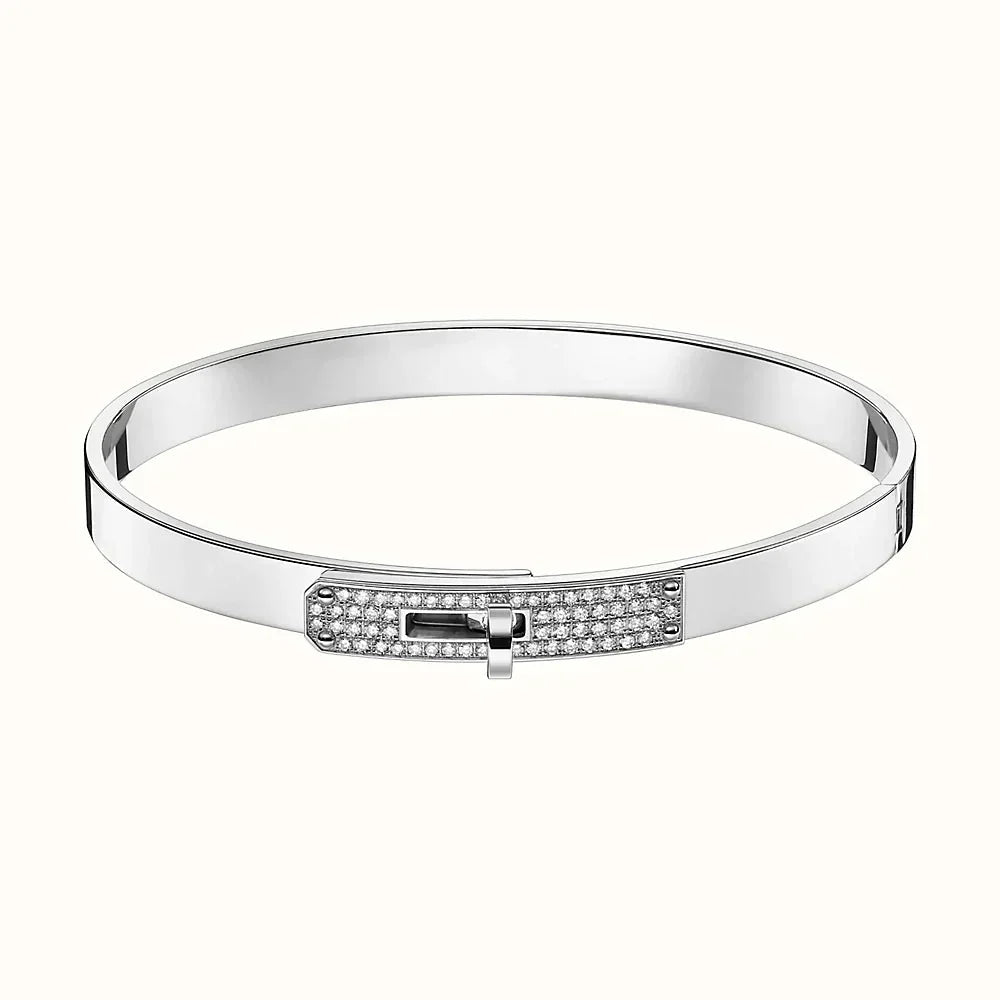 [moco jewelrys]KELLY SILBER DIAMANT ARMREIF