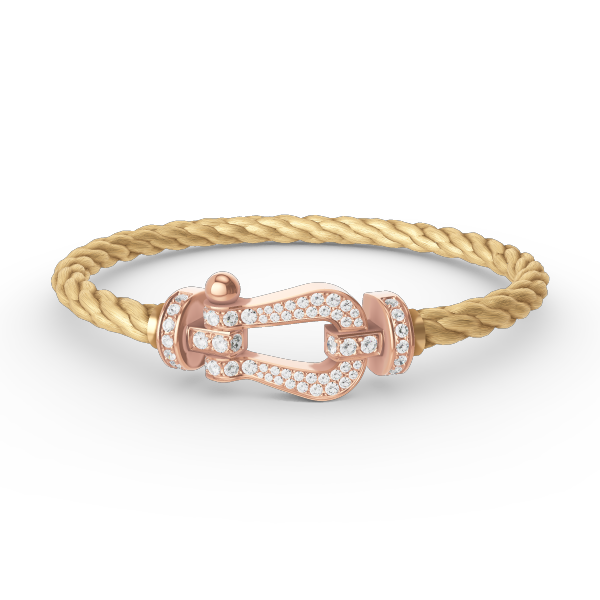 [moco jewelrys]FORCE LARGE HUFEISEN FULL DIAMOND ARMBAND ROSÉGOLD