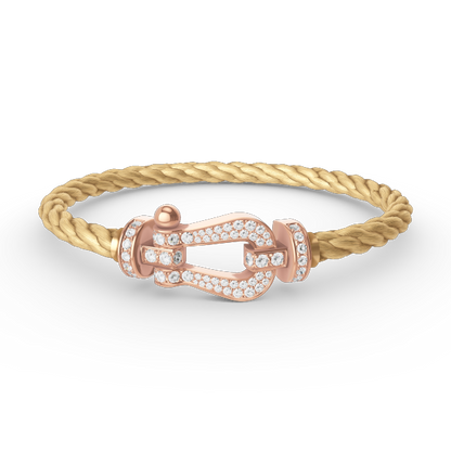 [moco jewelrys]FORCE LARGE HUFEISEN FULL DIAMOND ARMBAND ROSÉGOLD