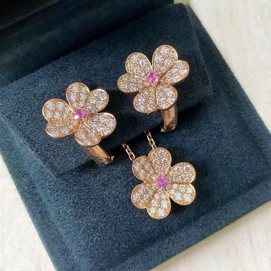 [moco jewelrys] FRIVOLE ROSÉGOLD BLUMEN DIAMANT HALSKETTE