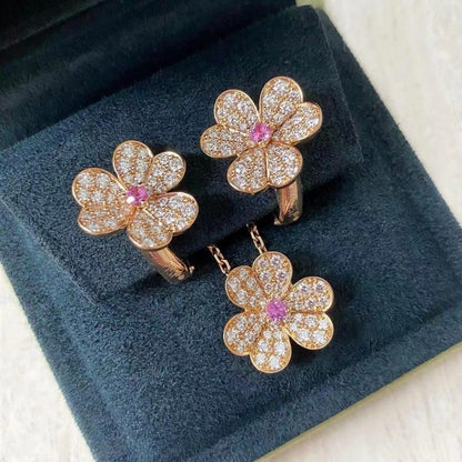 [moco jewelrys] FRIVOLE ROSÉGOLD BLUMEN DIAMANT HALSKETTE