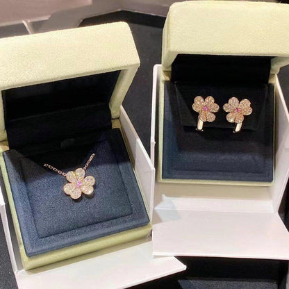 [moco jewelrys] FRIVOLE ROSÉGOLD BLUMEN DIAMANT HALSKETTE
