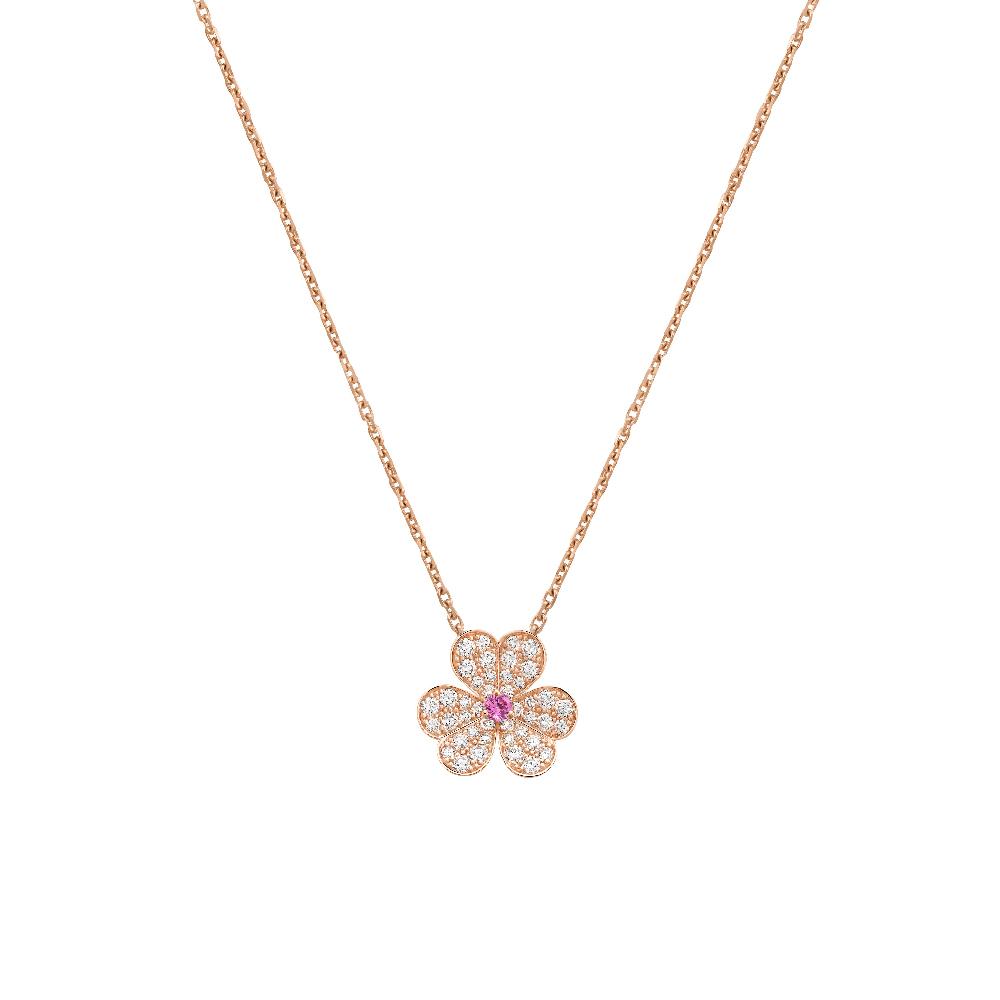 [moco jewelrys] FRIVOLE ROSÉGOLD BLUMEN DIAMANT HALSKETTE
