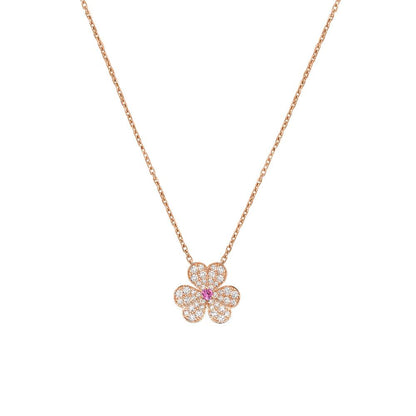 [moco jewelrys] FRIVOLE ROSÉGOLD BLUMEN DIAMANT HALSKETTE