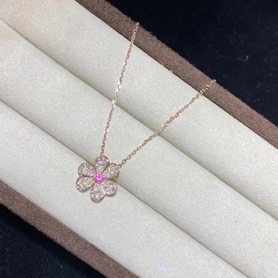 [moco jewelrys] FRIVOLE ROSÉGOLD BLUMEN DIAMANT HALSKETTE