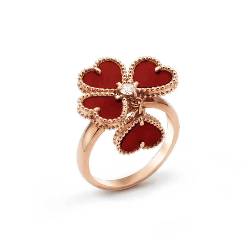[moco jewelrys]SÜSSER KLEE CARNELIAN-RING