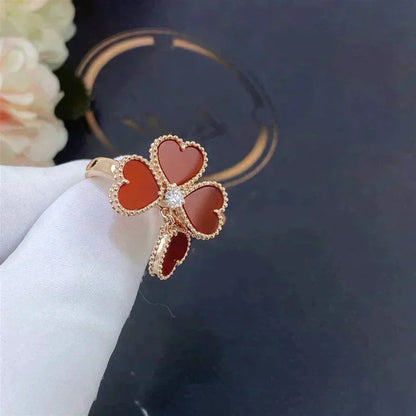 [moco jewelrys]SÜSSER KLEE CARNELIAN-RING