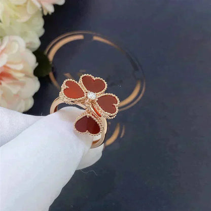 [moco jewelrys]SÜSSER KLEE CARNELIAN-RING