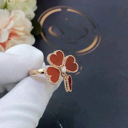 [moco jewelrys]SÜSSER KLEE CARNELIAN-RING