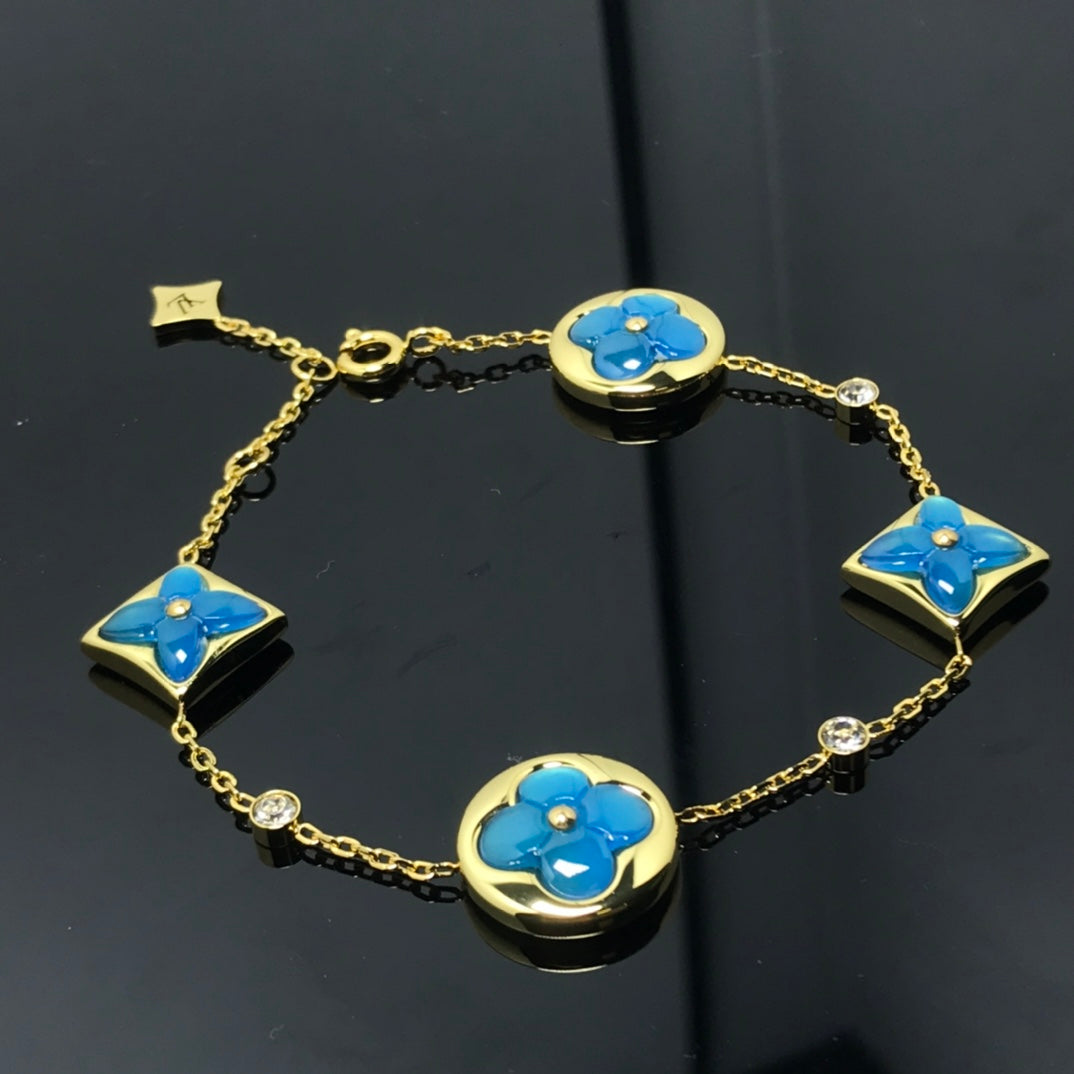 [moco jewelrys]ARMBAND "STERN UND SONNE" MIT 4 MOTIVEN, BLAU