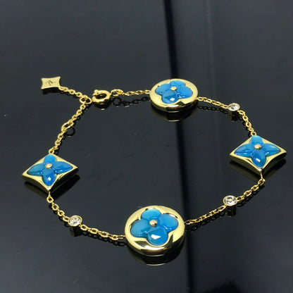 [moco jewelrys]ARMBAND "STERN UND SONNE" MIT 4 MOTIVEN, BLAU