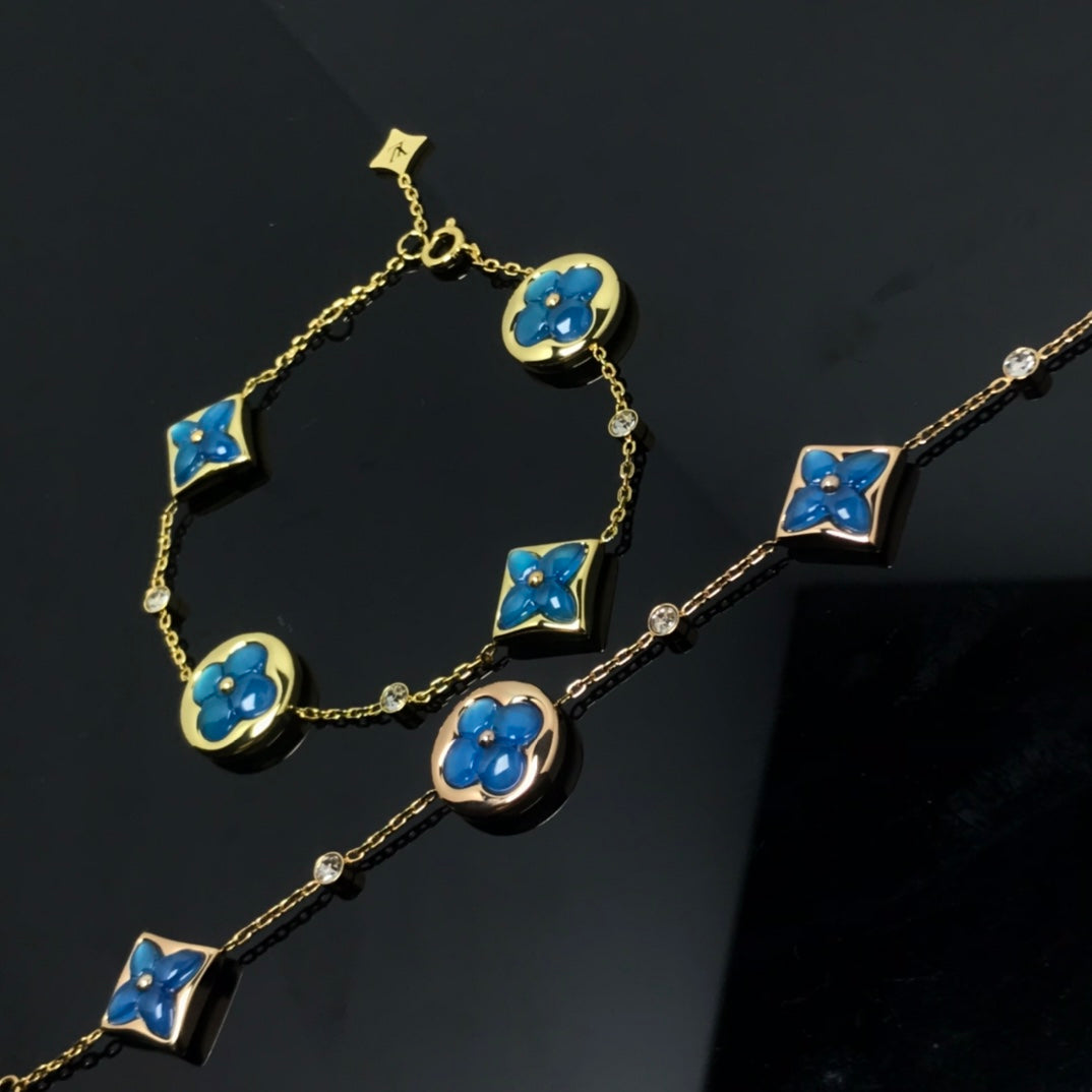 [moco jewelrys]ARMBAND "STERN UND SONNE" MIT 4 MOTIVEN, BLAU