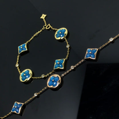 [moco jewelrys]ARMBAND "STERN UND SONNE" MIT 4 MOTIVEN, BLAU