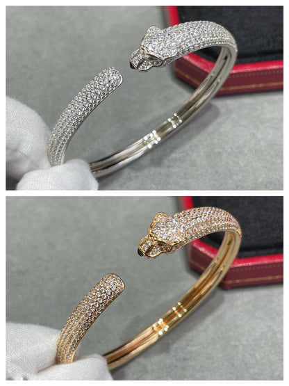 [moco jewelrys]PANTHER VOLLDIAMANT ARMBAND OFFEN