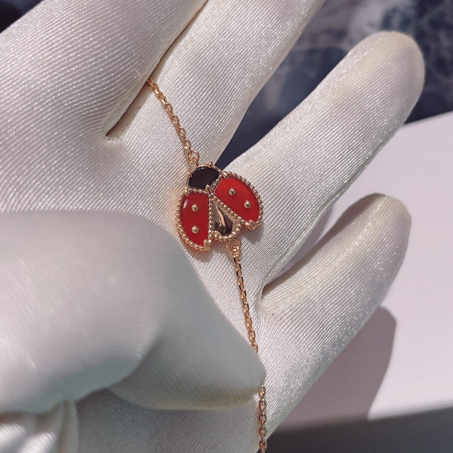 [moco jewelrys]LUCKY SPRING 1 MOTIV ARMBAND AUS ROSÉGOLD