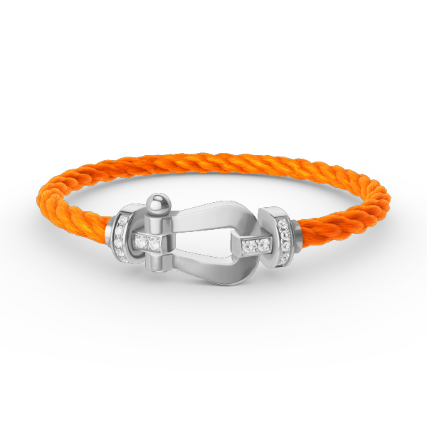 [moco jewelrys]FORCE LARGE HORSESHOE HALF DIAMOND BRACELET SILBER