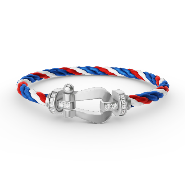 [moco jewelrys]FORCE LARGE HORSESHOE HALF DIAMOND BRACELET SILBER