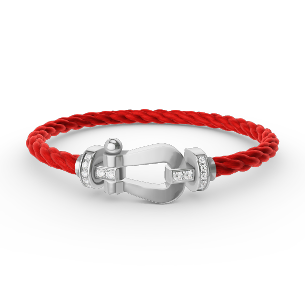 [moco jewelrys]FORCE LARGE HORSESHOE HALF DIAMOND BRACELET SILBER