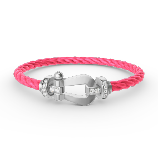 [moco jewelrys]FORCE LARGE HORSESHOE HALF DIAMOND BRACELET SILBER
