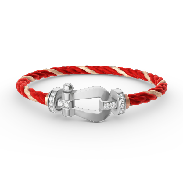 [moco jewelrys]FORCE LARGE HORSESHOE HALF DIAMOND BRACELET SILBER