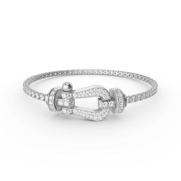 [moco jewelrys]FORCE GROSSES HUFEISEN VOLLSTÄNDIGES DIAMANT TENNISARMAND