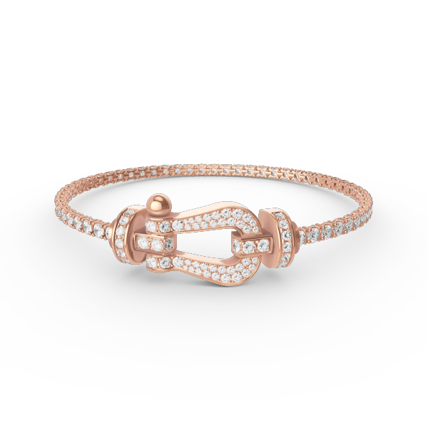 [moco jewelrys]FORCE GROSSES HUFEISEN VOLLSTÄNDIGES DIAMANT TENNISARMAND